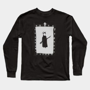 Gothic Nun Crucifix Long Sleeve T-Shirt